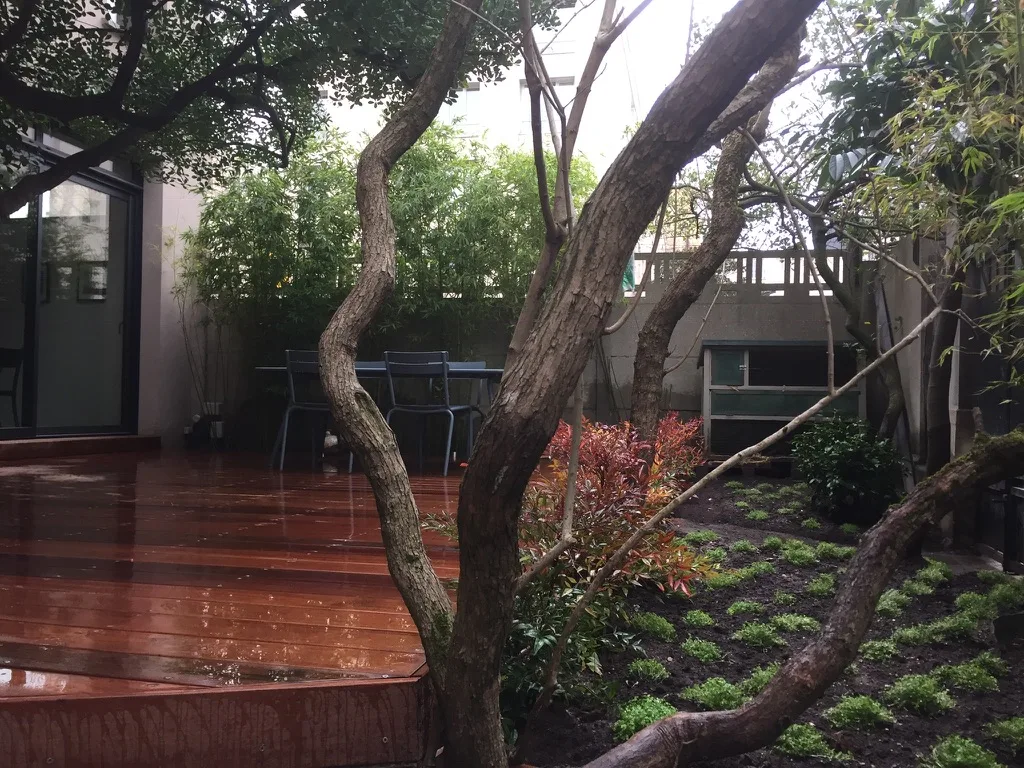 Terrasse dallée, aménagement extérieur